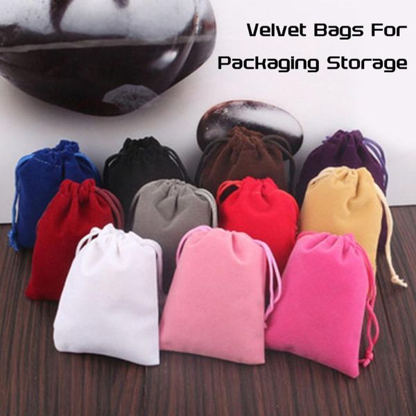

large stock velvet bags for fashion jewelry toys cosmetic clothes packaging storage custom jewelry gift bag pouches 1pcs1