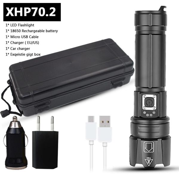 

xhp70.2 powerful led flashlight power bank function usb charging stretch zoom 18650 or 26650 rechargeable torch 1476 bbyppd alice_bag