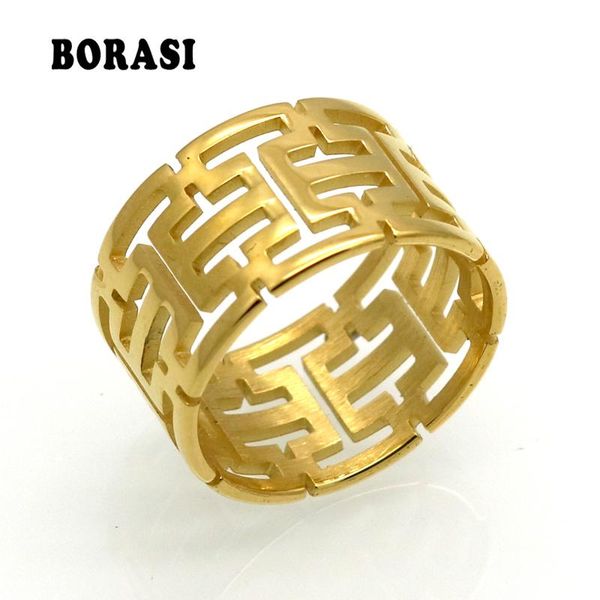 

cluster rings for women stainless steel hollow beautiful pattern fashion jewelry wholesale, Golden;silver