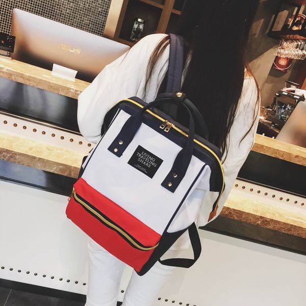 

new trend female backpack fashion canvas women backpack solid color school bags teenage girl female school backpack c1023