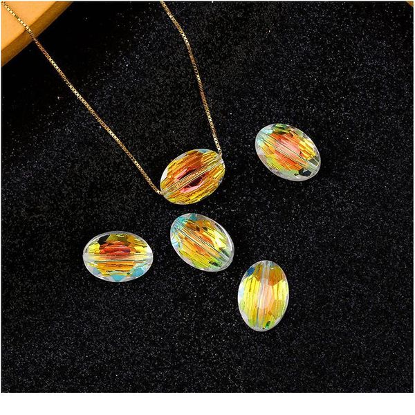 

glass beads oval shape unique charms crystal pendant beads for jewelry making diy women's jewelry 1 qylxpo