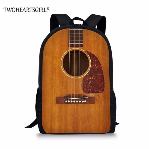 

twoheartsgirl guitar/piano schoolbag arts children bookbags for teen boys girls school bag musical instrumentl kids book bags t200709