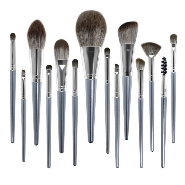 

14pcs cosmetic brushes set powder foundation concealer blusher blending sculpting highlighter bronzer eyebrow lip makeup tools