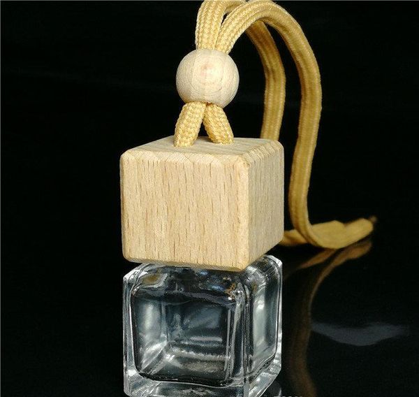

8ml car perfume bottles wood screw cap glass empty bottle with hang rope for car decoration jllxga eatout