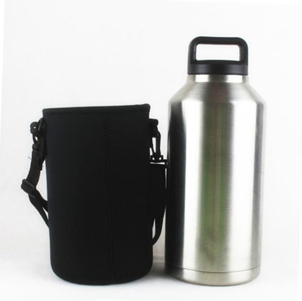 

upors 64oz 304 из нержавеющей стали бутылки воды двустенных вакуумной беэр kettle колб с ручкой открытого кемпинга спорт бутылка wmtwqi otsw