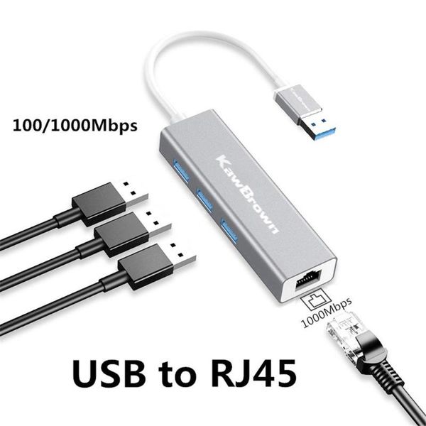 

4 порта usb 3.0 hub usb 3.0 rj45 1000 сетевой адаптер mbps ethernet для pro pc a
