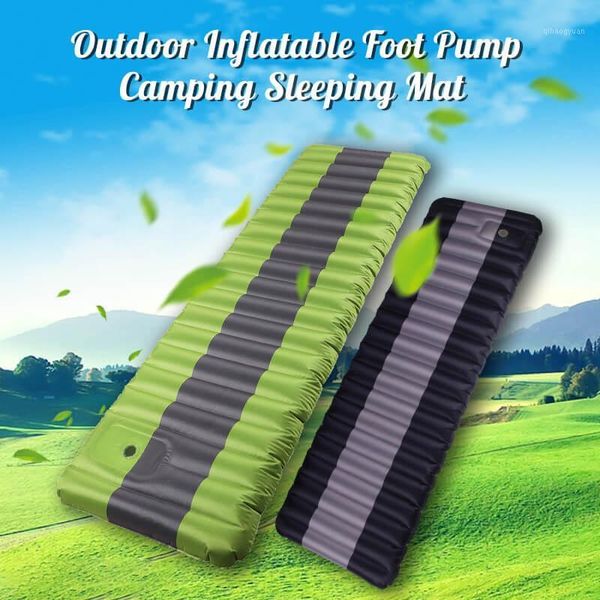 

built-in pump damp-proof inflatable camping sleeping mat1