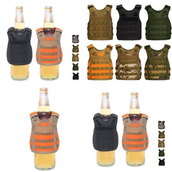 

canned drink beer bottle sleeve adjustable wine bottles sleeves mini vests birthday party personality decoration cover new arrival 14ch f2