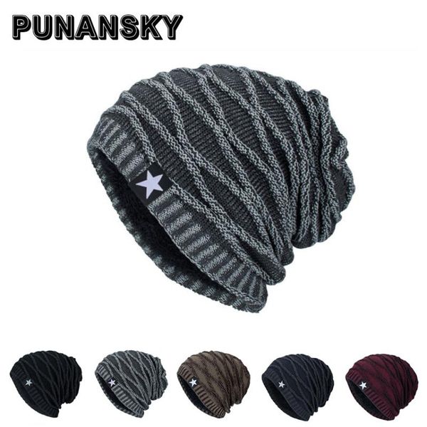 

beanies punansky skullies winter warm hats knitted cotto hip hop stocking hat plus velvet rasta cap star bonnet for men