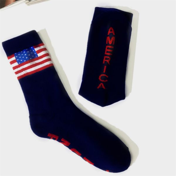 

президент письмо чулок striped stars сша flag спорт носки америка трамп носок партия фавор dhb1408