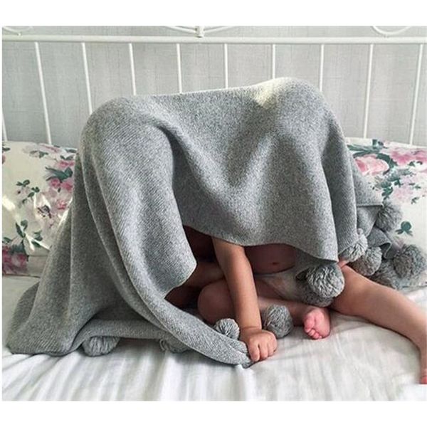 

knitted newborn cartoon 105cm woolen soft toddler kid crib stroller sofa throw baby swaddle blanket y201009