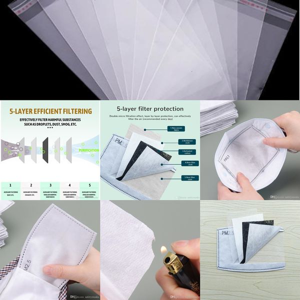 

layers carbon mask filter 5 pm2.5 dhl activated replaceable cycling face mask filters for 6hzx 33nv6