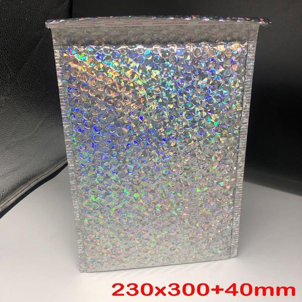 

10pcs mailers mailing envelope bags waterproof courier bags bubble mailers laser silver padded bubble envel bbypkm