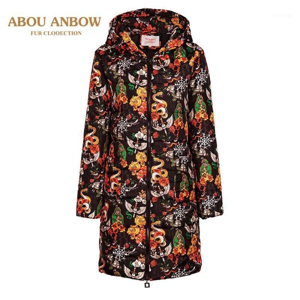 

print parka winter jacket women 2019 fashion coat thick cotton long winter warm plus size 5xl coat women oversize1, Tan;black