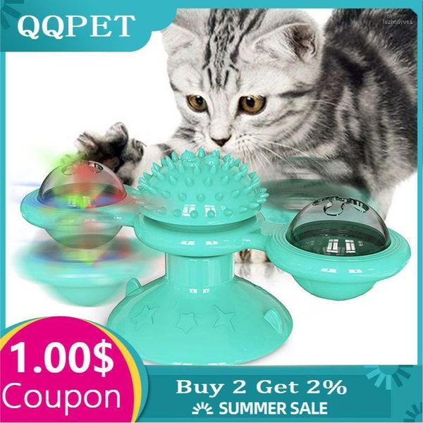 

windmill cat toy turntable teasing interactive cat toys interactive with catnip scratching tickle pet ball toys supplies1