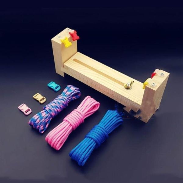 

23x5cm 1 set u shaped safety lanyards bracelet maker lanyards tool kit weaving diy craft bracelet weaver with 3 rolls