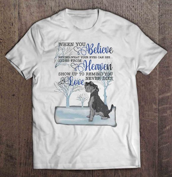 

when you believe beyond what your eyes can see signs from heaven winter schnauzer version women sport hooded sweatshirt hoodie t shirt