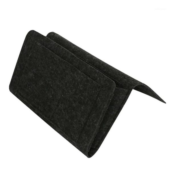 

modern bedside hanging storage pocket bag organizer for phone glasses book (black)1