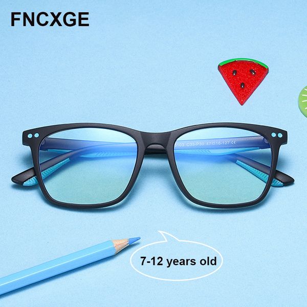 

children glasses square myopia prescription anit blue light blocking uv400 goggle computer optical reading retro vintage, White;black