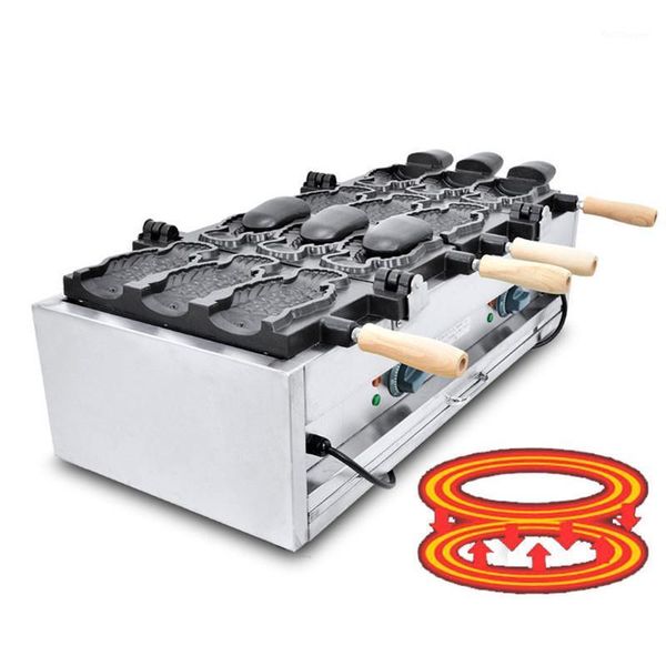 

bread makers jamielin commercial use ice cream taiyaki fish waffle maker iron machine grill molde open-mounth machine1