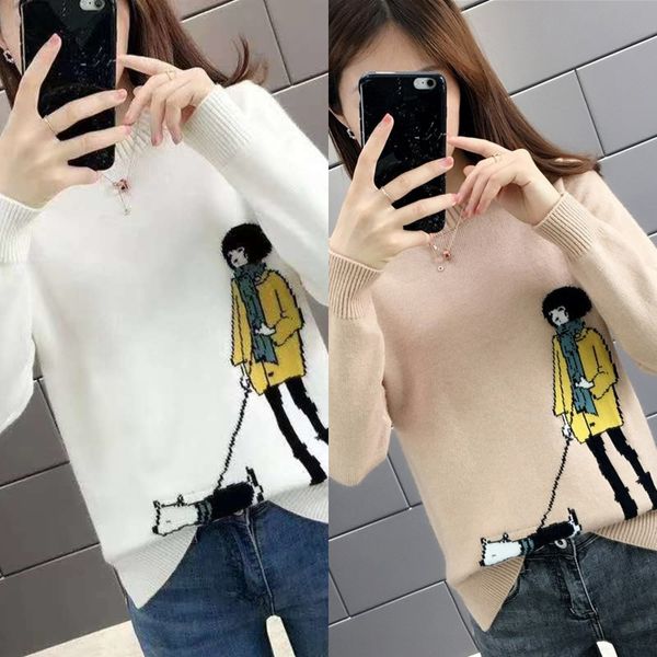 

корейский для сыпучей внешней осени pullovercoat pulloverwomen корейской для пуловера пуловера pullovercoat pulloverwomen лузовой внешнего и, White;black