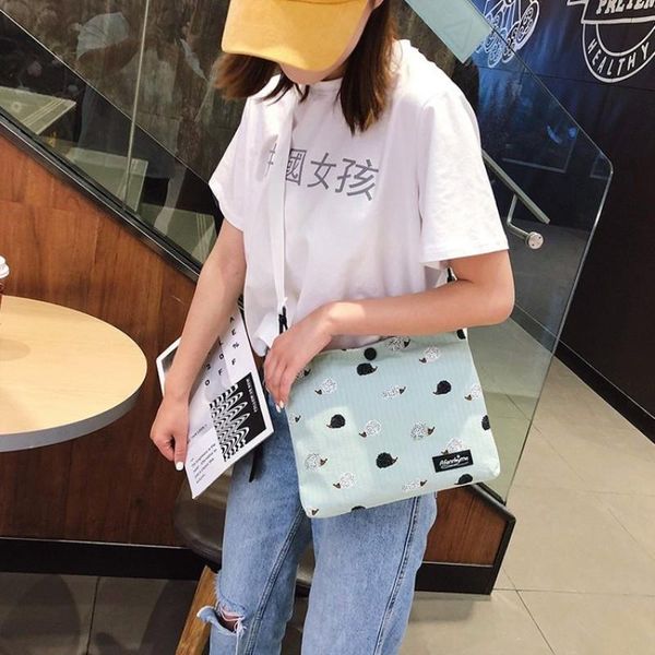 

dropping shipping quality new crossbody bag korean style single shoulder canvas bag simple foldable shopping small 2020