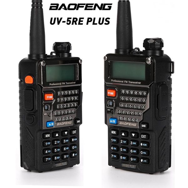 

2pcs uv-5re plus baofeng dual-dand vhf/uhf ctcss&cdcss two-way radio walkie talkie 136-174mhz and 400-520hz (tx/rx