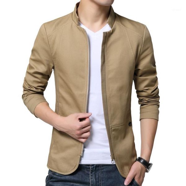 

new brand men autumn winter casual jacket men's slim fit cottoon jacket and coat mens stander collar baseball uniform1, Black;brown