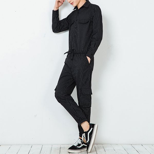 

2021 new men's spring in autumn big code... stylist southern korean night club hair dresser... workwear pants. lp36, Black