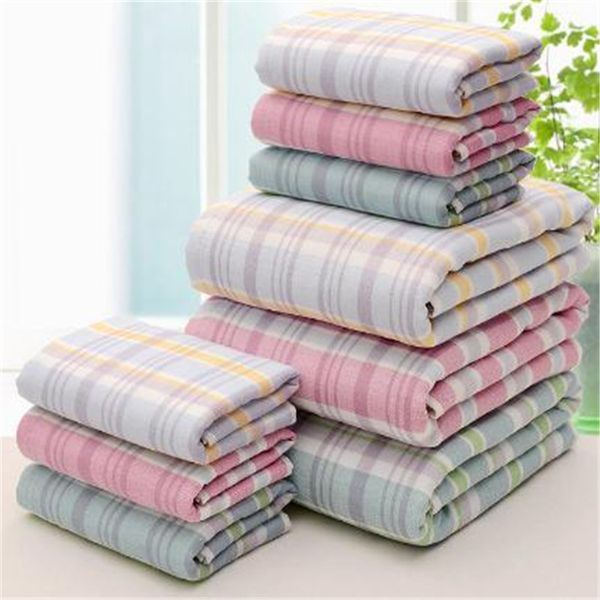 

fabric double-layer jacquard cotton gauze towel non-twisted fabric color plaid 50 shares + untwisted yarn