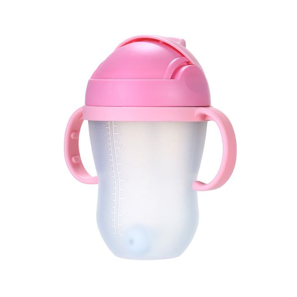 

silica gel feeding kids toddler newborn baby drink cups water bottles with straw wide mouth feeding bottle drinking bottles c1002