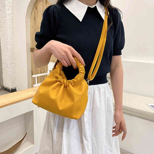 

bags for women 2021 trendy fold buckle shoulder fashion texture messenger pu leather handbags luxury designer