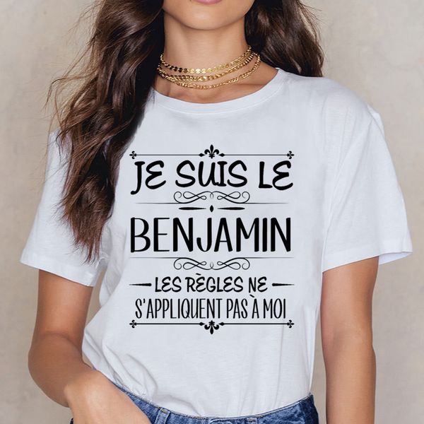 

t shirt women je suis le benjamin les regles summer harajuku short female shirt sport hooded sweatshirt hoodie