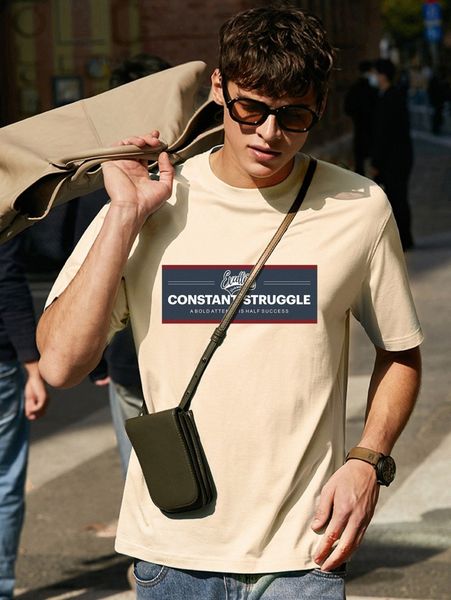 

men drop shoulder slogan graphic tee f7t9#, White;black