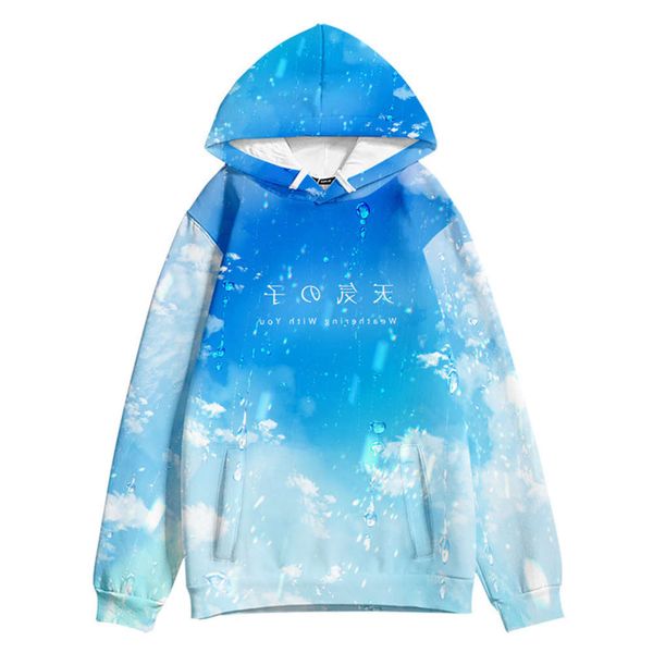 

son of the weather plush sweater men's and women's hoods loose animation fried street national trend co branded coat, Black