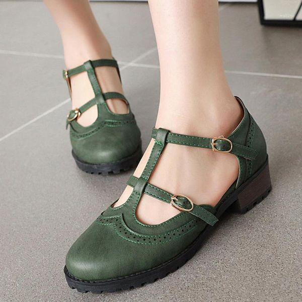 

doratasia 2020 big size 43 ladies chunky heels summer women shoes sandal brogue pumps woman1, Black