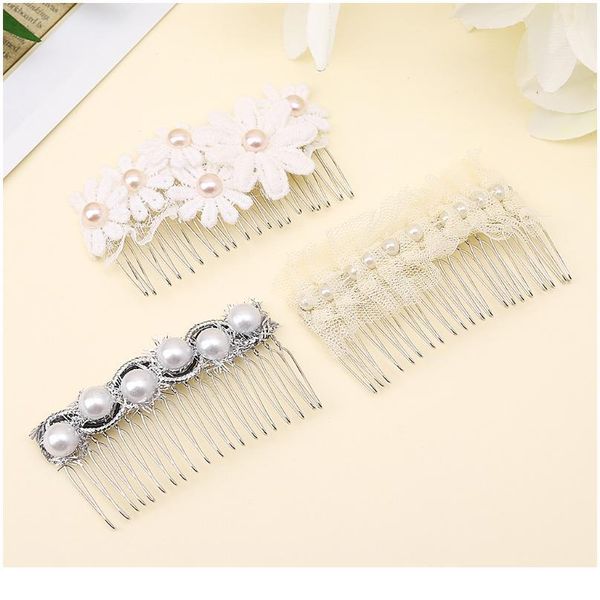 

fashion women lady lace comb flower hair pin clip hairpin wedding party decor fashi jlllzl, Silver