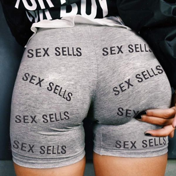 

women biker shorts cotton street hip hop casual summer new tight and cool wild vintage waist european and american sports, White;black