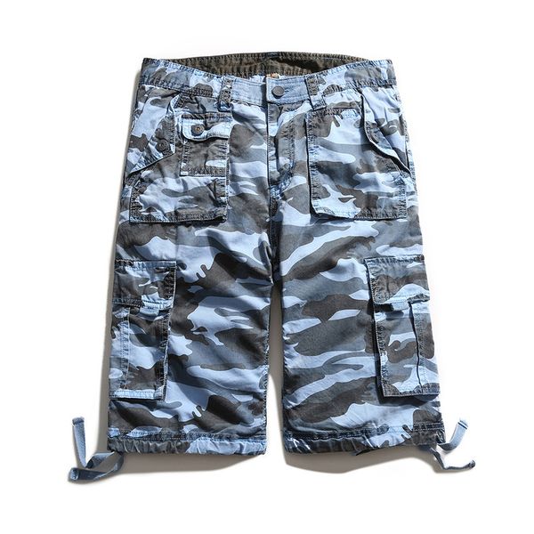 

2021 new you'll see men's trunks breathable straight cargo cotton shorts at knee height k5j6, White;black