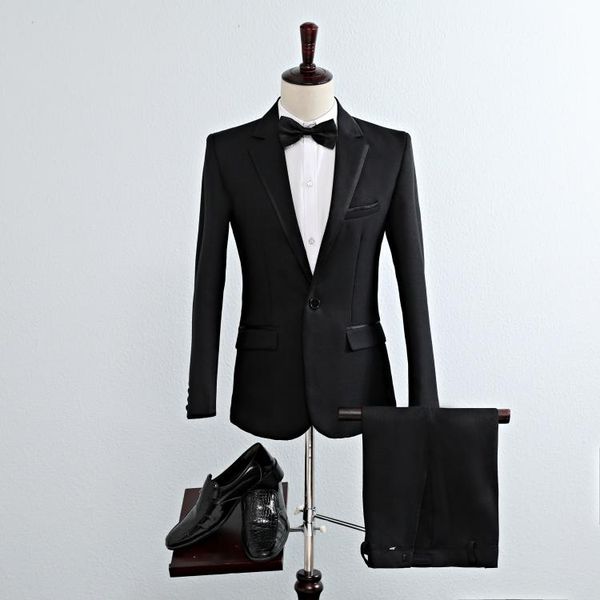 

men's suits & blazers male performance singer host wedding dresses po studio suit formal prom stage chorus costume bar club show, White;black