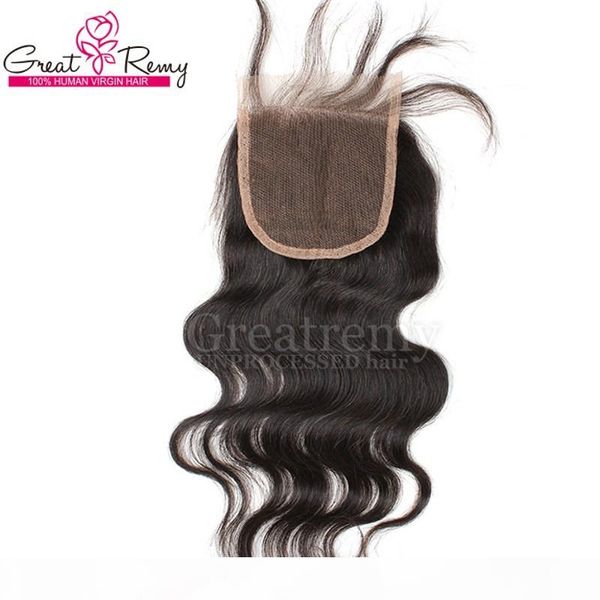 

100% unprocessed indian virgin human hair weave 8"-24" natural color body wave retail 1 piece lace closure 4*4 hairpieces grea, Black;brown