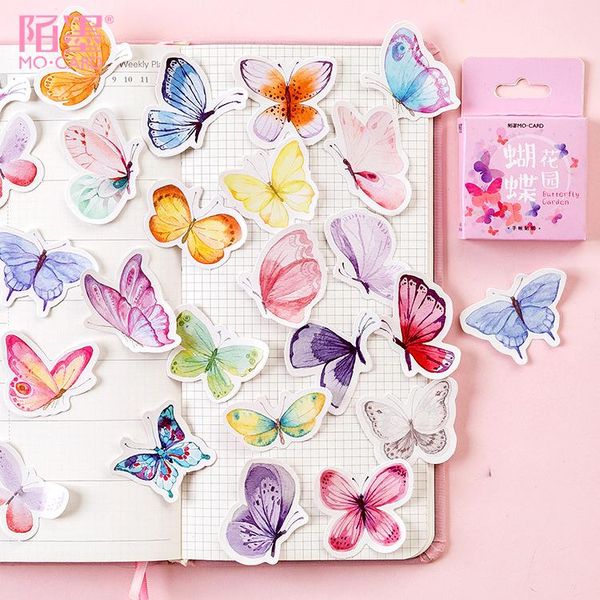 

45 бабочка наклейки kawaii примечание бумага наклейки украшения diy альбом scrapbook student канцтовары 45 bbynbx garden2010