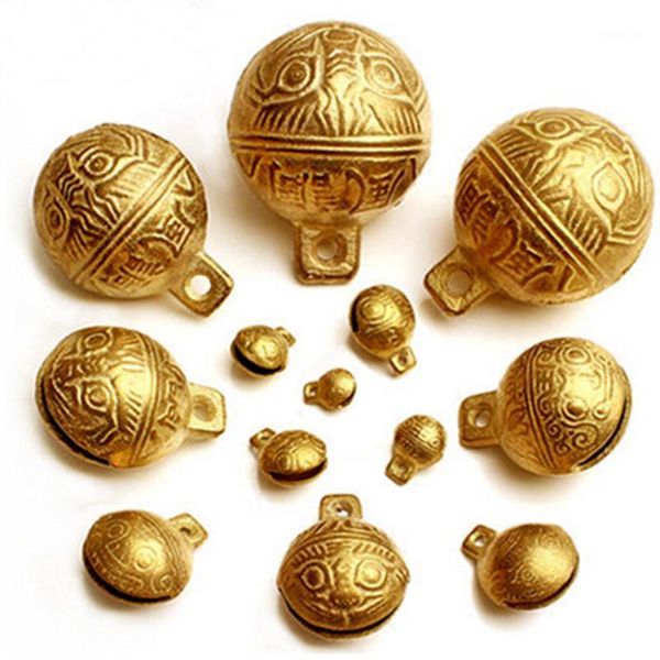 

christmas decorations 50pcs multi-size tiger bells jingle pendants hanging ornaments party diy crafts accessorie1