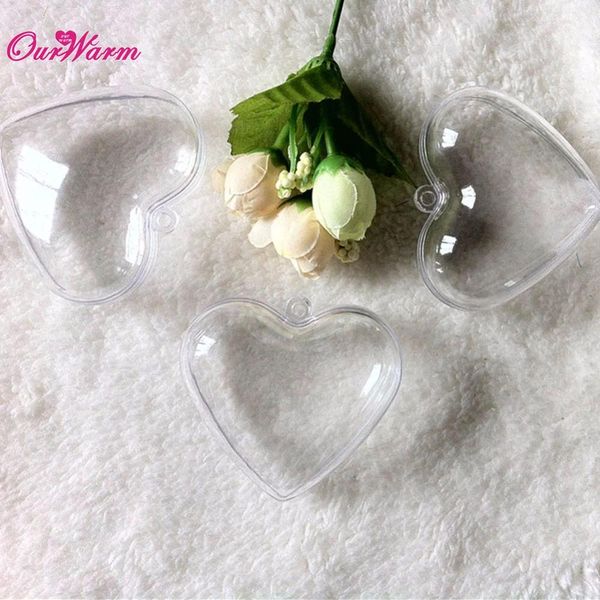 

10шт прозрачный пластик сердце цветок подарочная коробка конфет контейнер шаровые подарки для гостей крещение сувениры партии свадебные укра