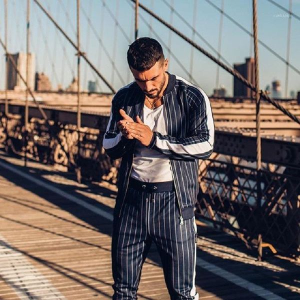 

2020 new mens sets 2 piece new men' s fashion jacket and sport joggers pants set tracksuit men casual sports suit -xxl1, Gray