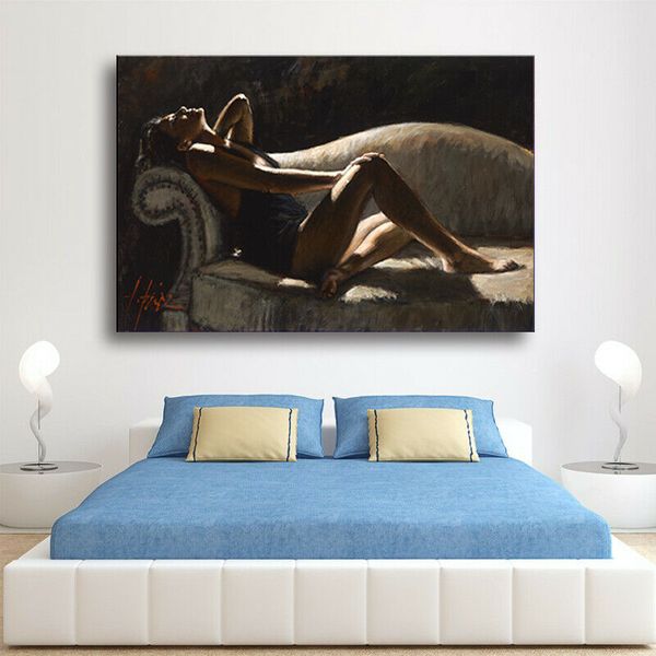 

paola on the couch painting home wall decoration canvas handpainted &hd print oil paintings on canvas wall art pictures 210103
