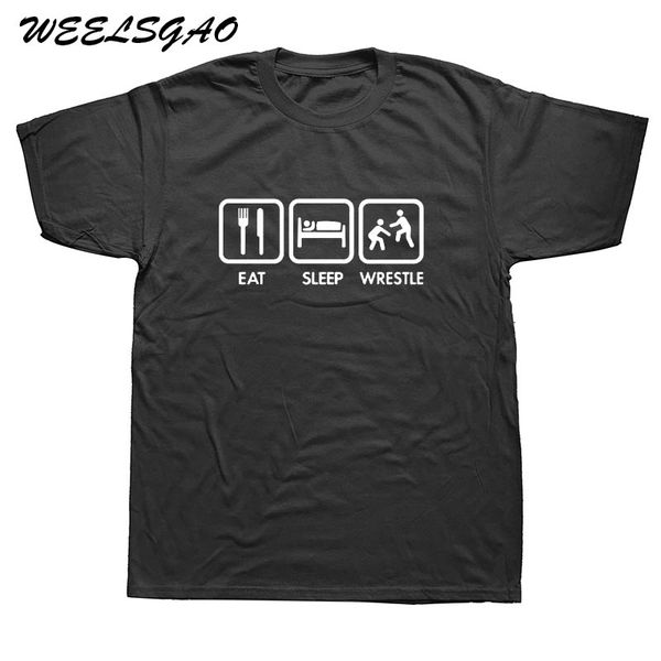 

retro print shirt tee shirts design o-neck short-sleeve eat sleep wrestle t shirts for men sport hooded sweatshirt hoodie