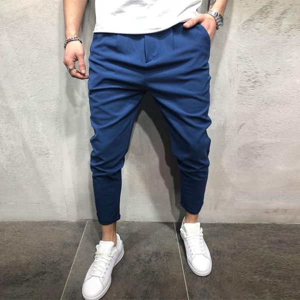 

long trousers pencil pants men long casual pant 5 color straight males fashion autumn streetwear pantalon hombre1, Black