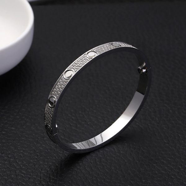

diamond jewelry titanium men bangles steel bag bracelet fashion women for couple bracelets lover valentine 3 with velvet row full, White