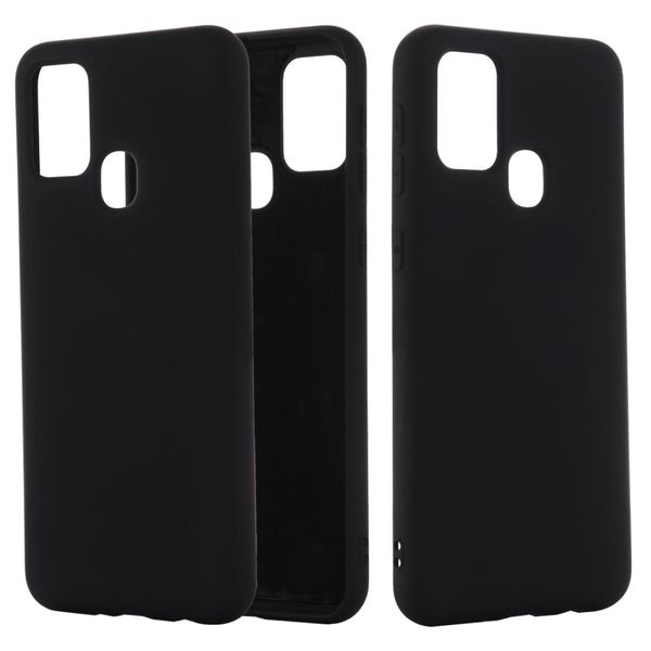 

for samsung galaxy m51 solid color liquid silicone shockproof full coverage protective case